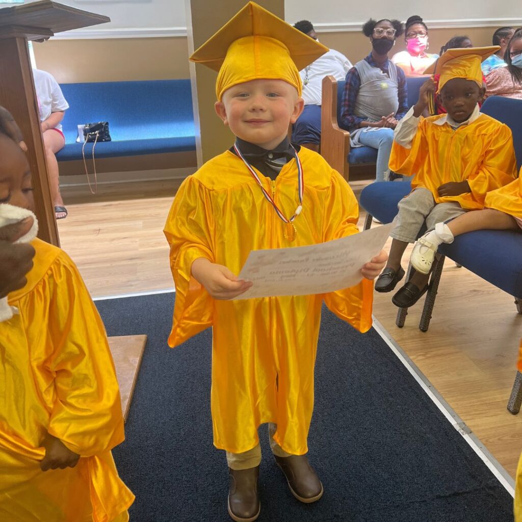 img of a child graduating