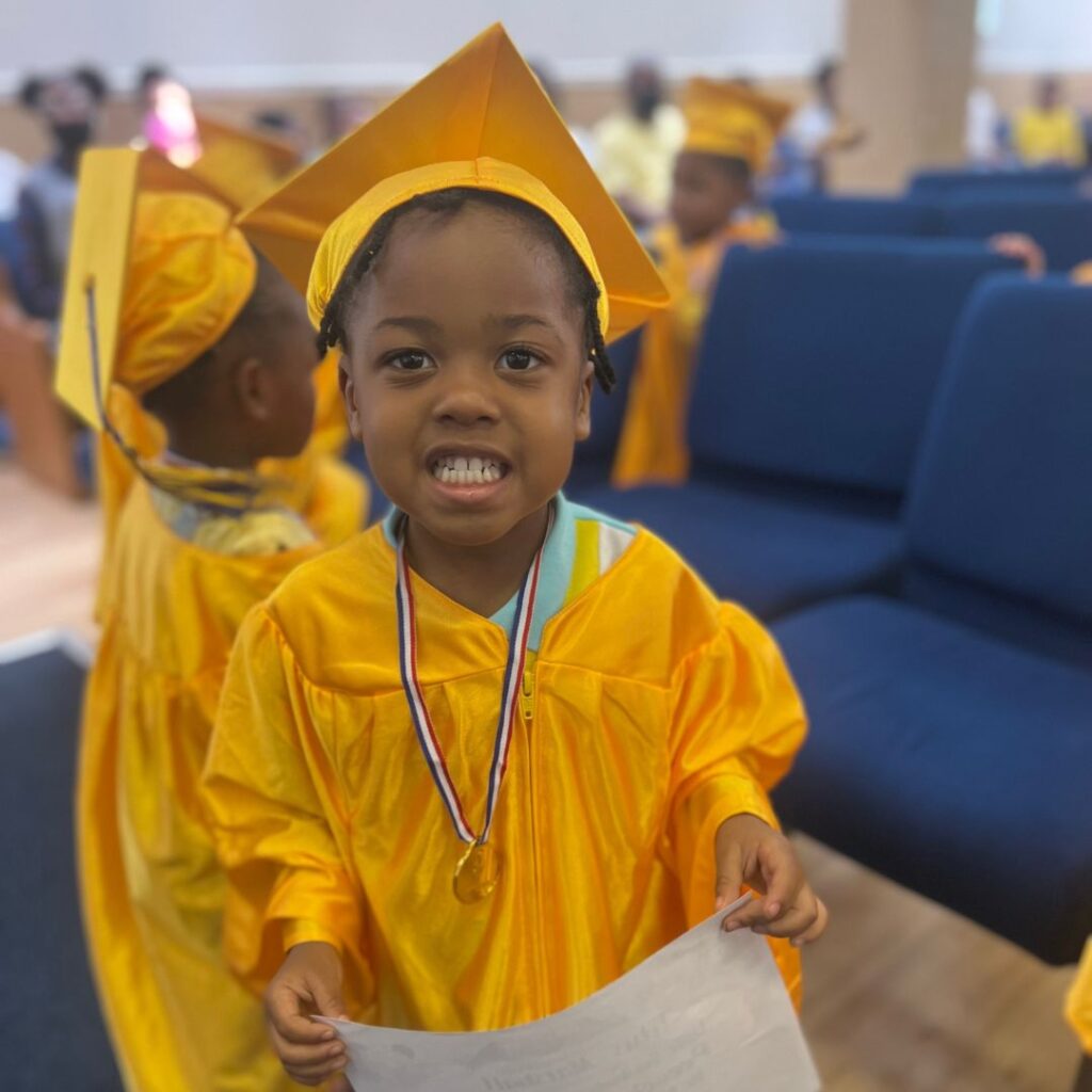 img of a child at graduation